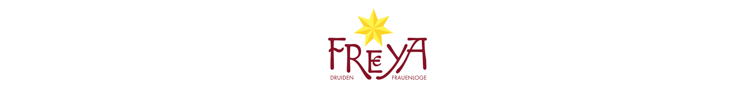 Freya Loge Logo goldener Stern weiss